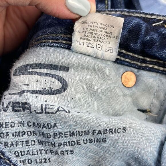 Silver Jeans Women's Isabel Distressed Boot cut Jeans Blue 28 - Picture 10 of 15